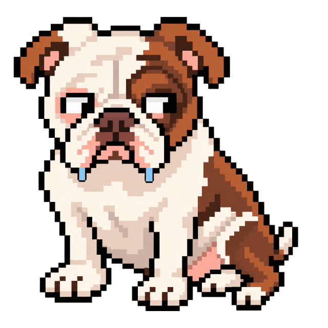 Pixel sprite of Otis the bulldog